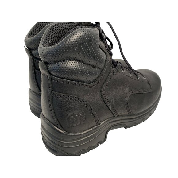 Timberland PRO Mens Black Work Boots 9M Safety Toe Leather EH Waterproof 8941 - Picture 5 of 8